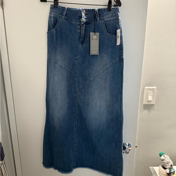 Wash Lab Dresses & Skirts - NWT Nordstrom Wash Lab Blue Stretch Denim Maxi Skirt